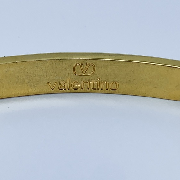 Vintage Valentino Garavani Gold-plated V-Logo Curb Chain Bracelet - Picture 7 of 12